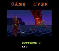 une photo d'Ã©cran de U.N. Squadron sur Nintendo Super Nes